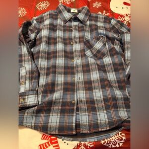 TNA Blue and Red Plaid Button Down Shirt